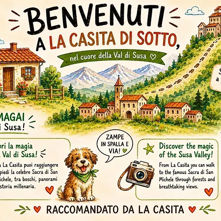 La Casita Di Sotto, A Cozy In Val Di Susa Lejlighed
