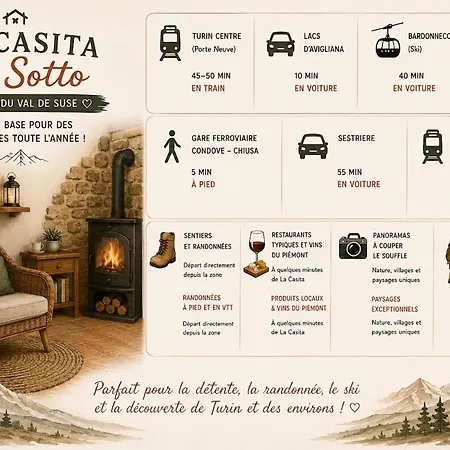 Lejlighed La Casita Di Sotto, A Cozy In Val Di Susa